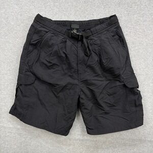 Guide Gear Shorts Mens Large‎ Black Belted Cargo Mesh Lined 100% Nylon Gander
